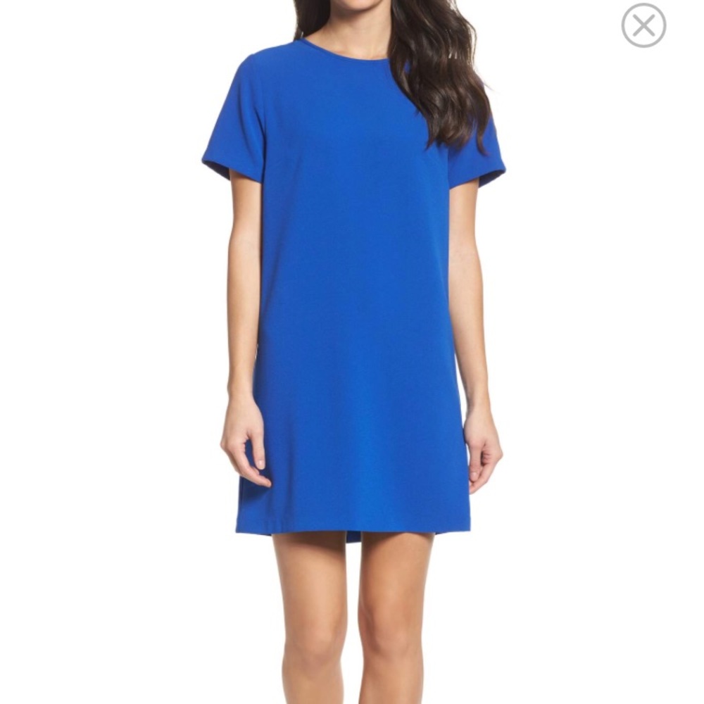 Felicity &Coco Devery Crepe Shift Dress Cobalt S
